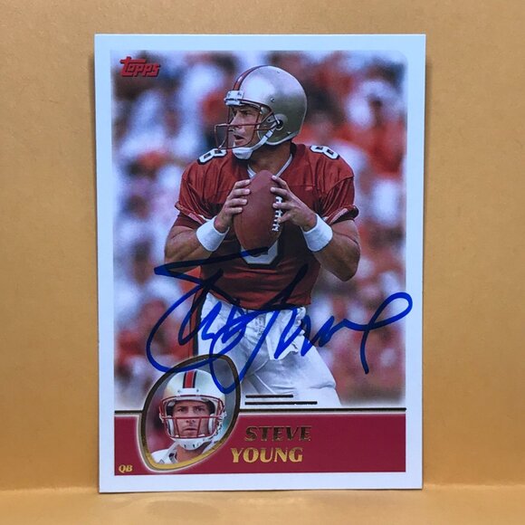 Steve Young 2024 Topps Football 49ers NFL Football Card No.434 SIGN AUTOGRAPH - Picture 1 of 2